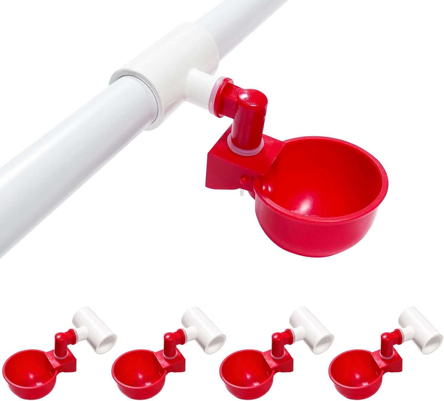 4-Pack Automatic Chicken Waterer Kit, Easy DIY Installation
