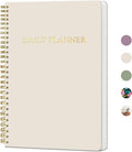 Aesthetic Daily Planner Notebook for Women - Grey Beige B5 Undated