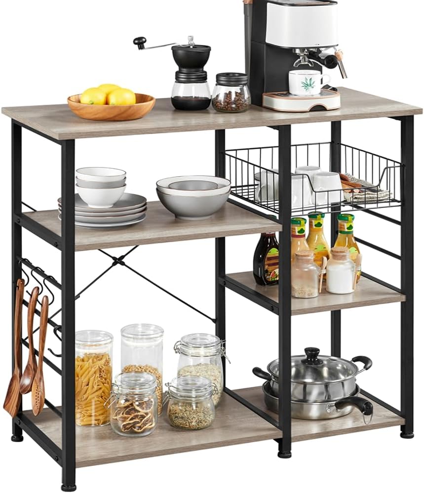 Yaheetech Bakers Rack: Kitchen Utility Storage & Organization