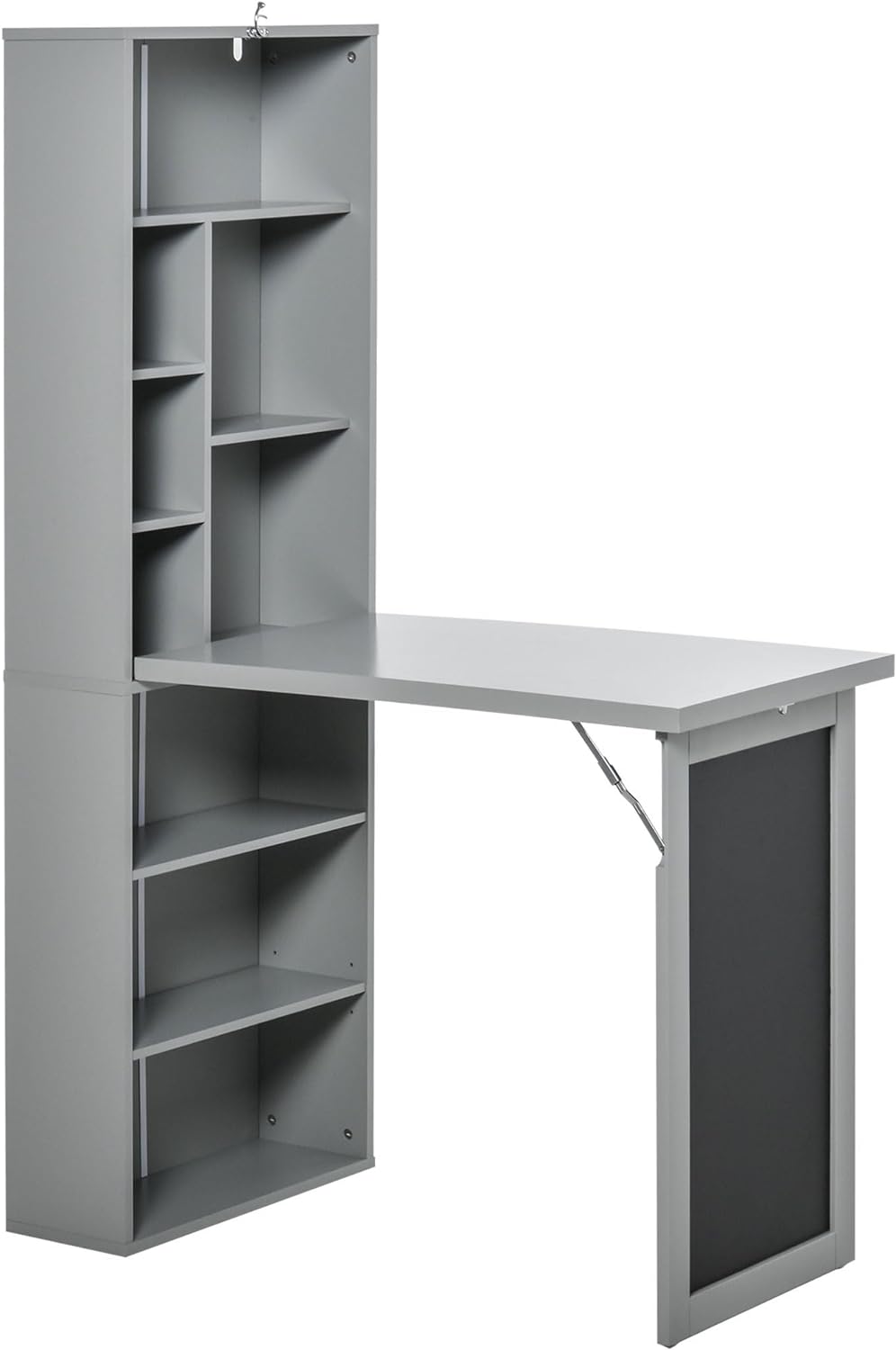 HOMCOM Convertible Wall Mount Desk - Charcoal Gray