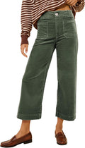 Miduo Women's High Waisted Wide Leg Corduroy Pants for Casual Style