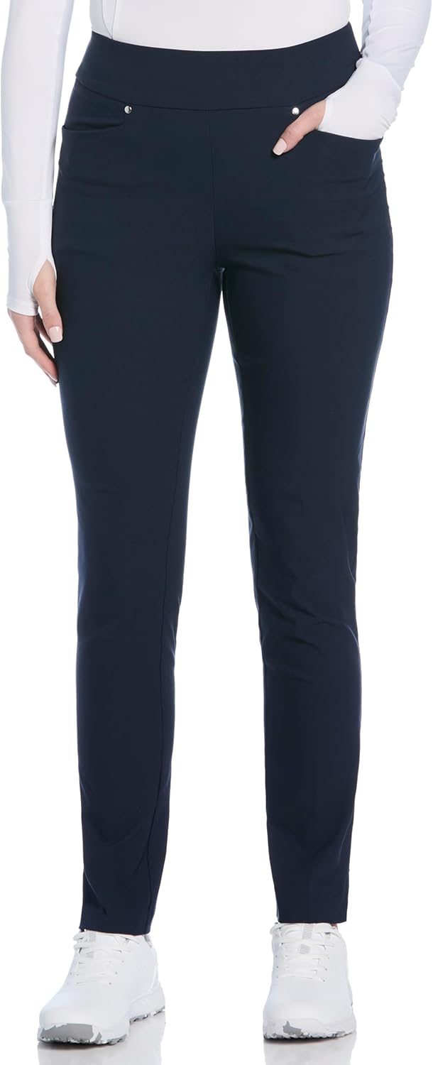 PGA TOUR Women's Stretch Golf Pants with Tummy Control & Comfort