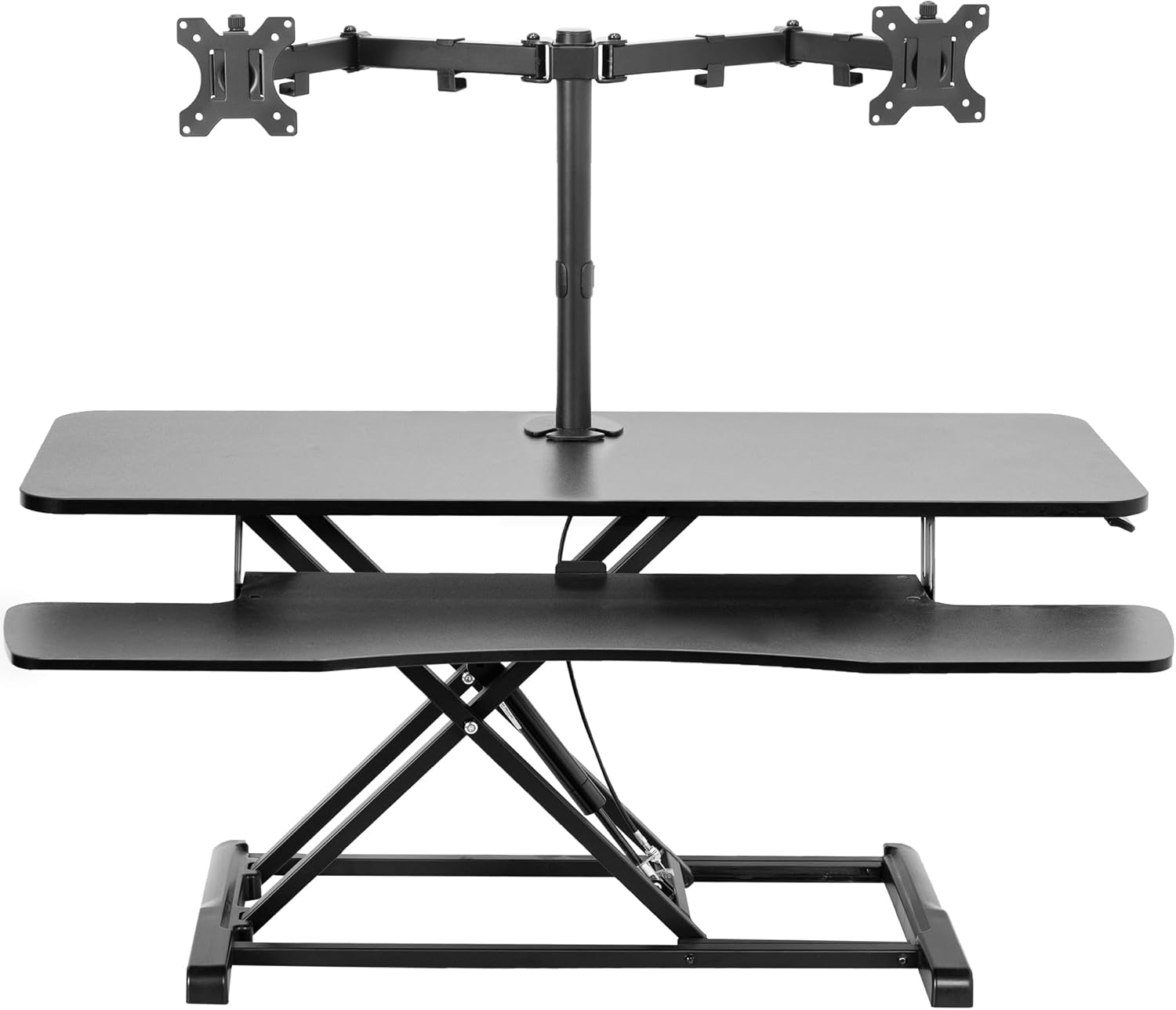 42 inch Height Adjustable Desk Riser with Dual Monitor Mounts