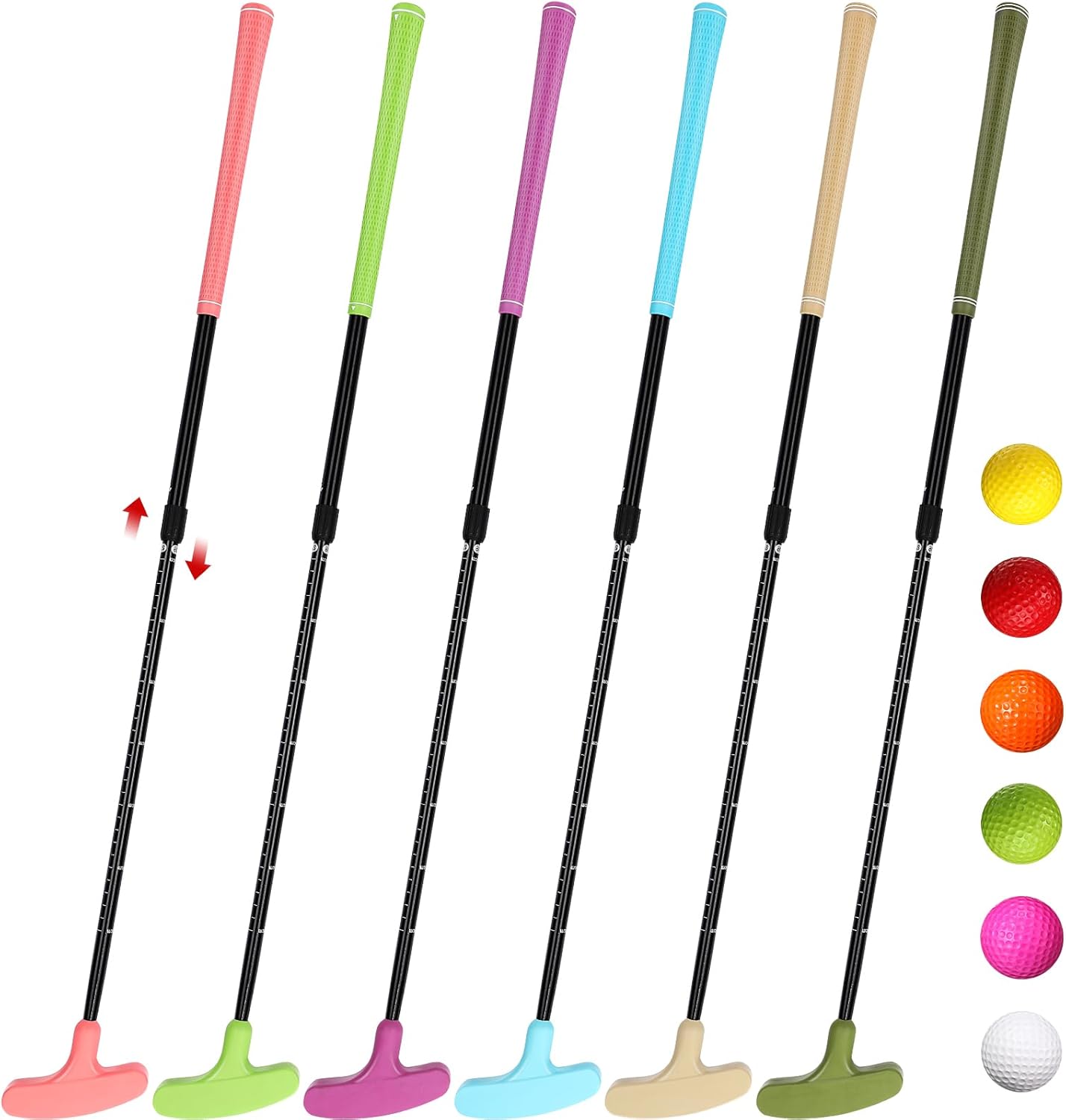 Adjustable Golf Putters Set for Men and Women with 6 Balls