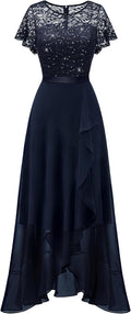 BeryLove Formal Dresses for Women 2025 - Sequin Lace Slit Gown