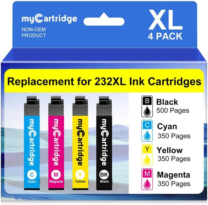 myCartridge Replacement for 232XL Ink Cartridges Combo Pack
