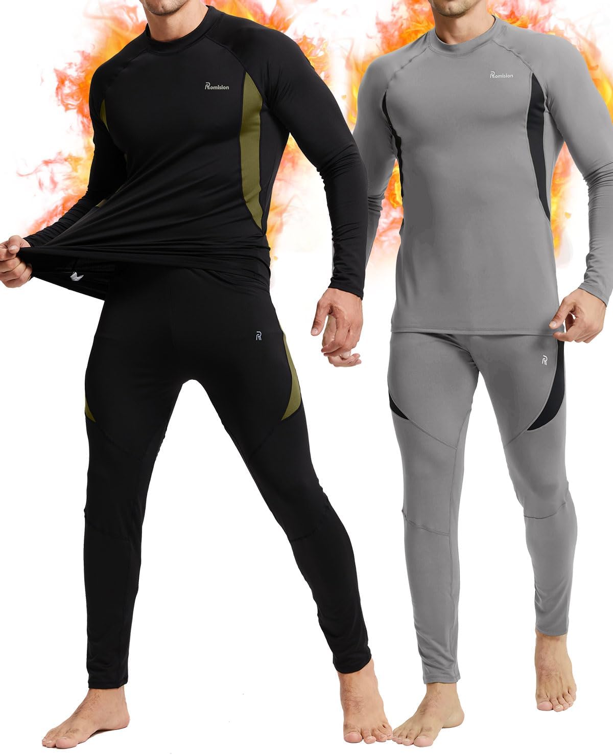 romision Thermal Underwear Set for Men - Fleece Lined Comfort