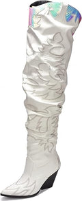 Cape Robbin Kelsey-21 Over the Knee Cowboy Boots - Chunky Heel Fashion