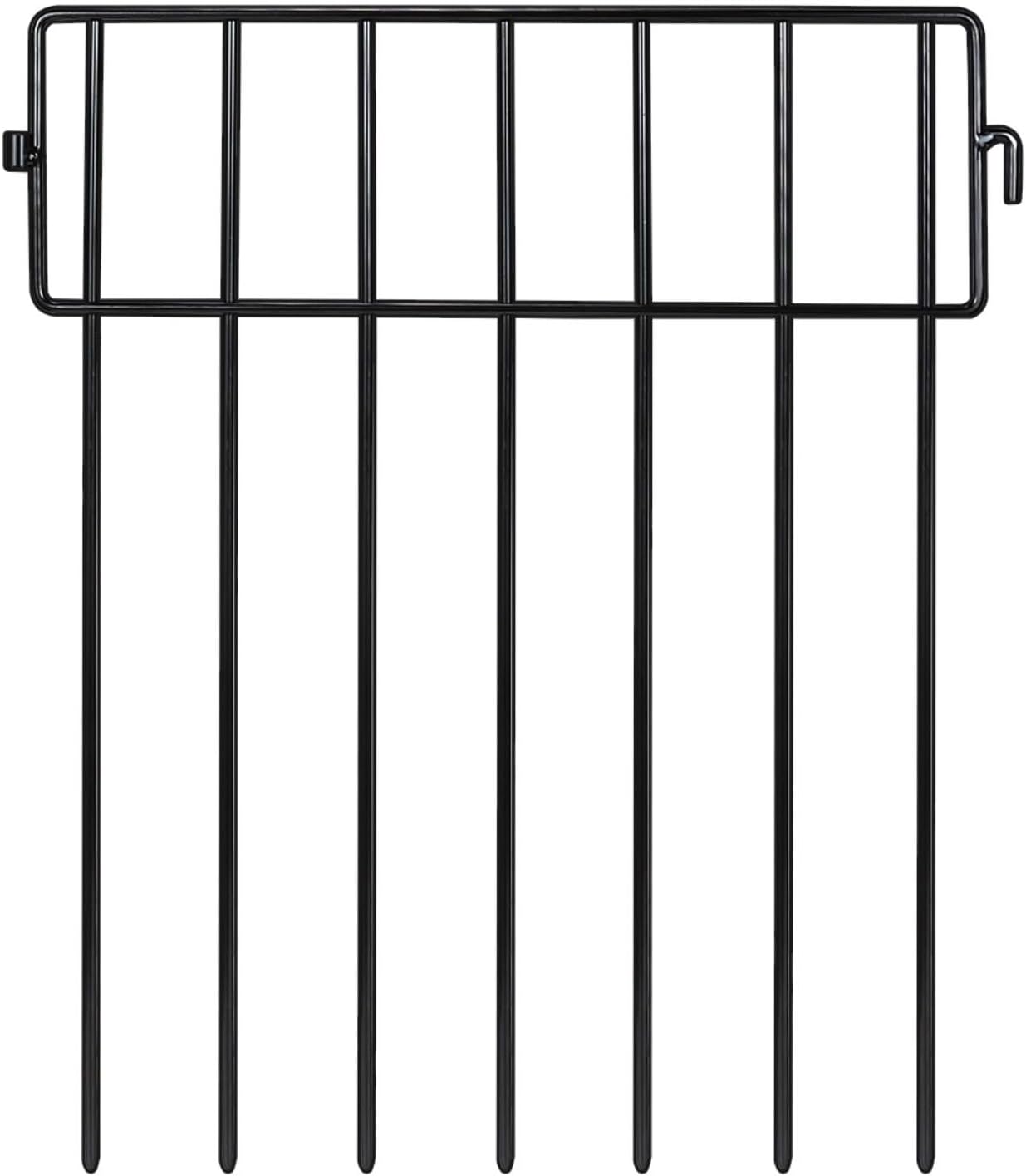 Adavin Black Animal Barrier Fence - 24 Pack for Garden Safety