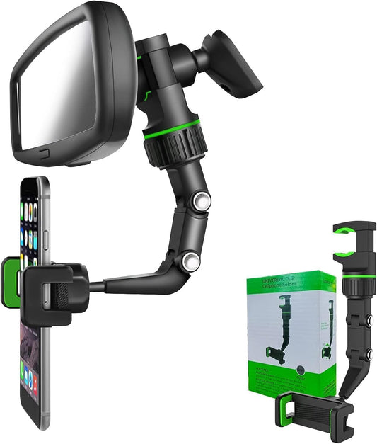 360 Rotatable Rearview Mirror Phone Holder