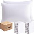 White Pillowcases King Size 24 Pack - Bulk Soft Microfiber Pillow