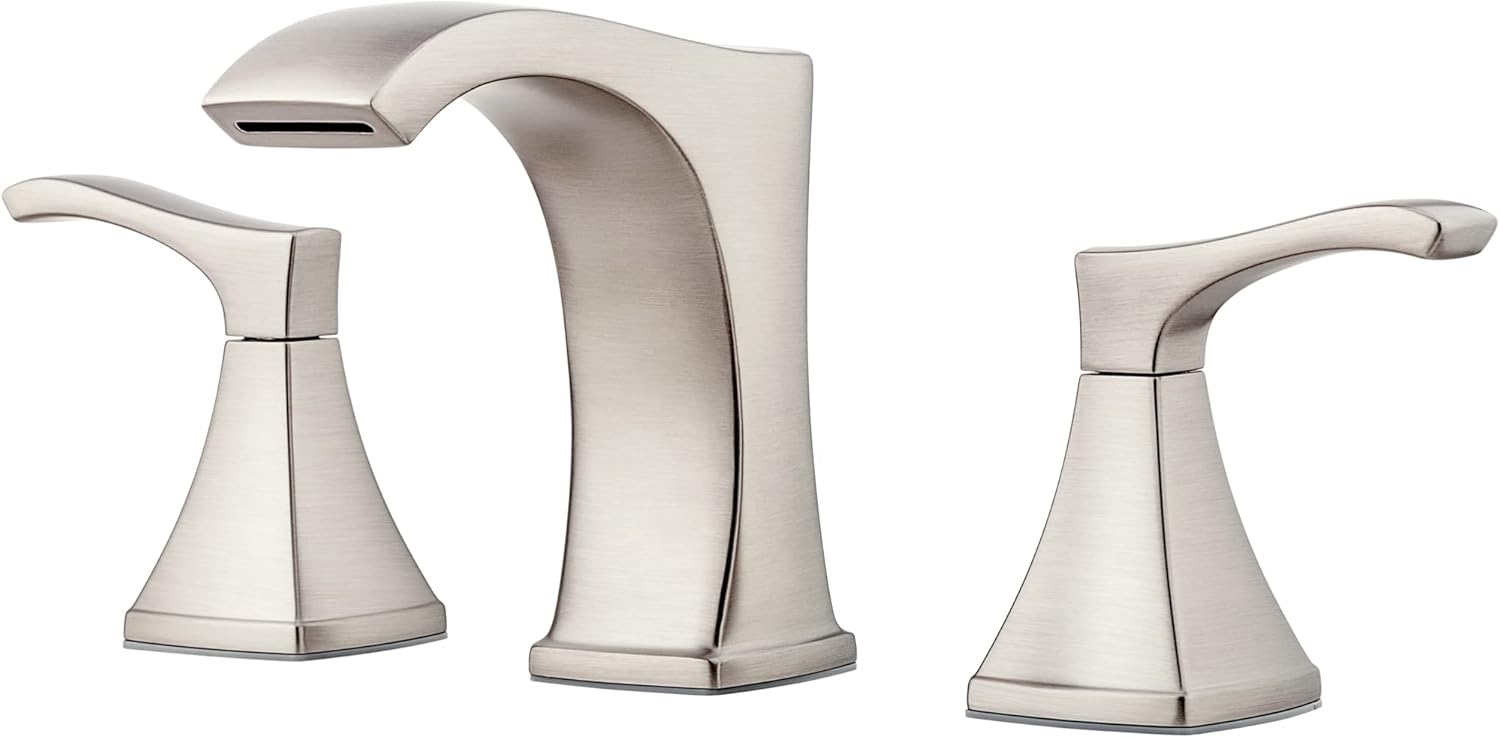 Pfister Venturi Bathroom Sink Faucet with Unique Ribbon Spout Design