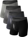 BAMBOO COOL Men's Ultra Breathable Boxer Briefs - Mesh Fly Comfort