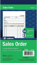 Adams Sales Order Book 3-Part Carbonless, 50 Sets - Compact Order