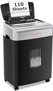 Bonsaii Office Paper Shredder for Heavy Duty Micro Cut Shredding