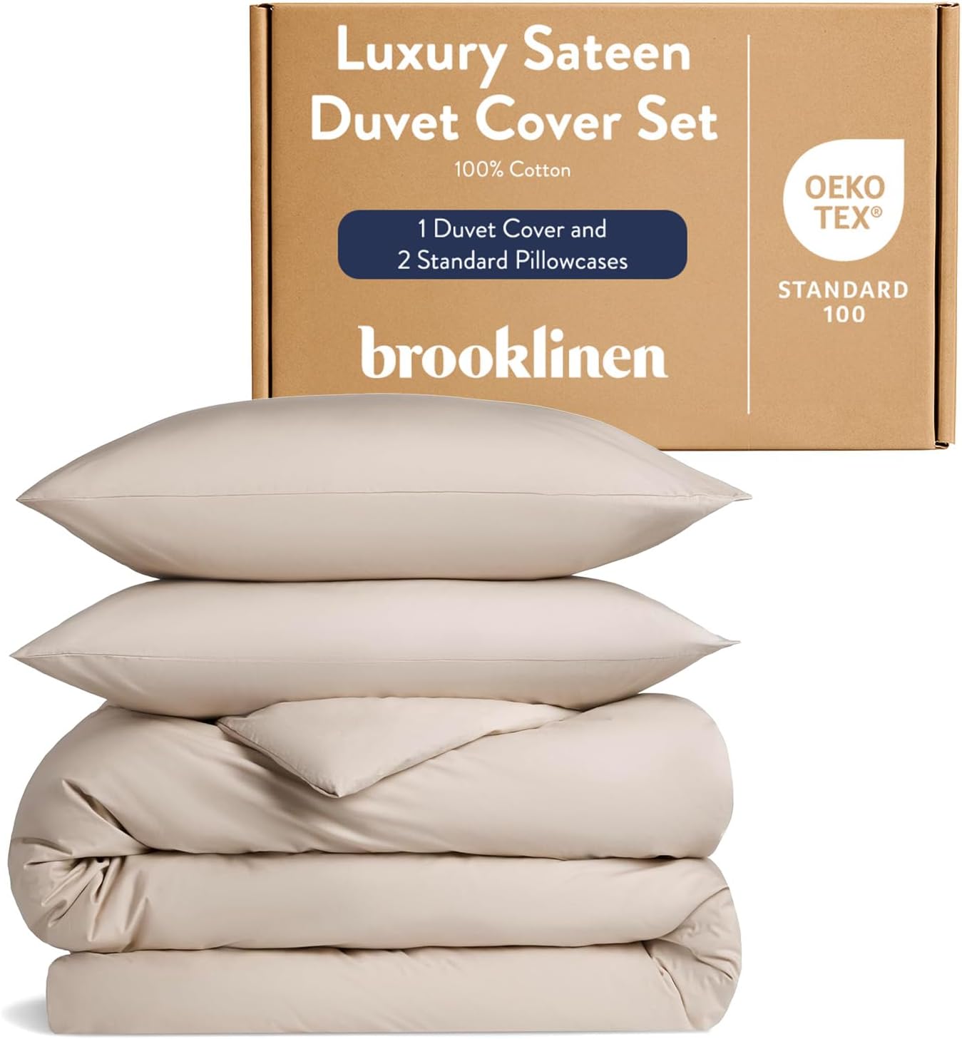 Luxury Sateen Duvet Cover Set for Full/Queen Size Bedding