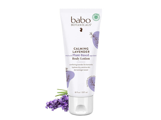 Babo Botanicals Calming Lavender Body Lotion - Soothing Vegan Relaxation