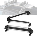 Universal Car Roof Ski & Snowboard Rack - Locks, Fits Most Crossbars