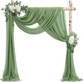 Wedding Arch Draping Fabric 4 Panels 20ft x 28in Sage Green - Elegant