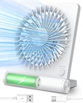 Small Desk Fan 7in Rechargeable USB Fan with 2000mAh Battery - Quiet