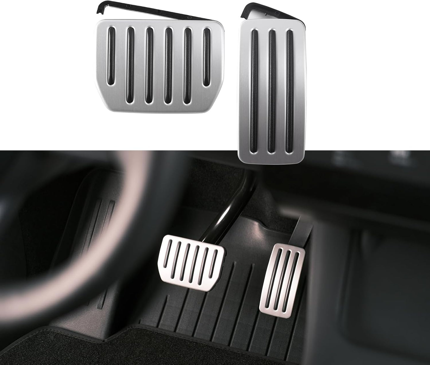 TPARTS Aluminum Self-Flip Lock Performance Pedal Set for Tesla
