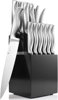 15-Piece Ultra Sharp Kitchen Knife Set with Wooden Block - Sharp