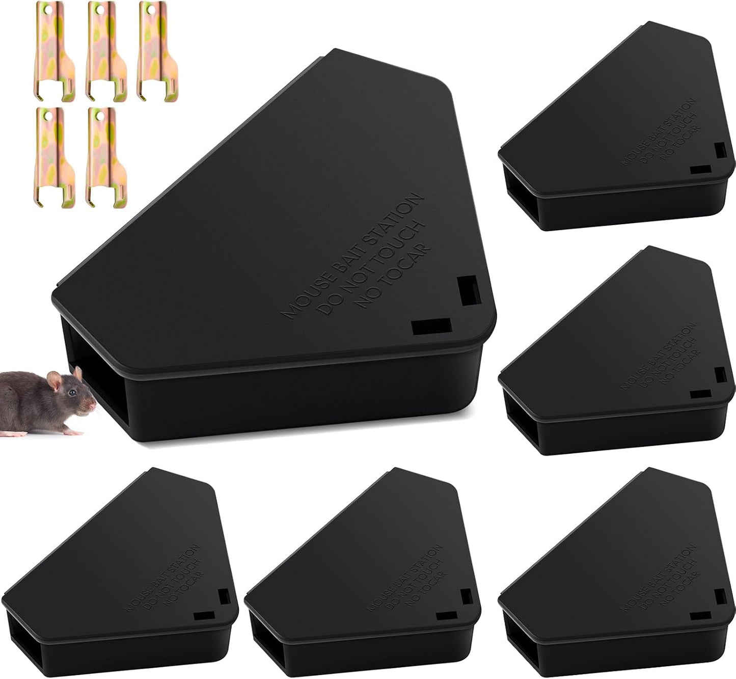 Safe Indoor/Outdoor Rodent Trap Box, 6 Pcs