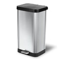Glad Stainless Steel Step Trash Can 20 Gallon - Soft-Close, Odor