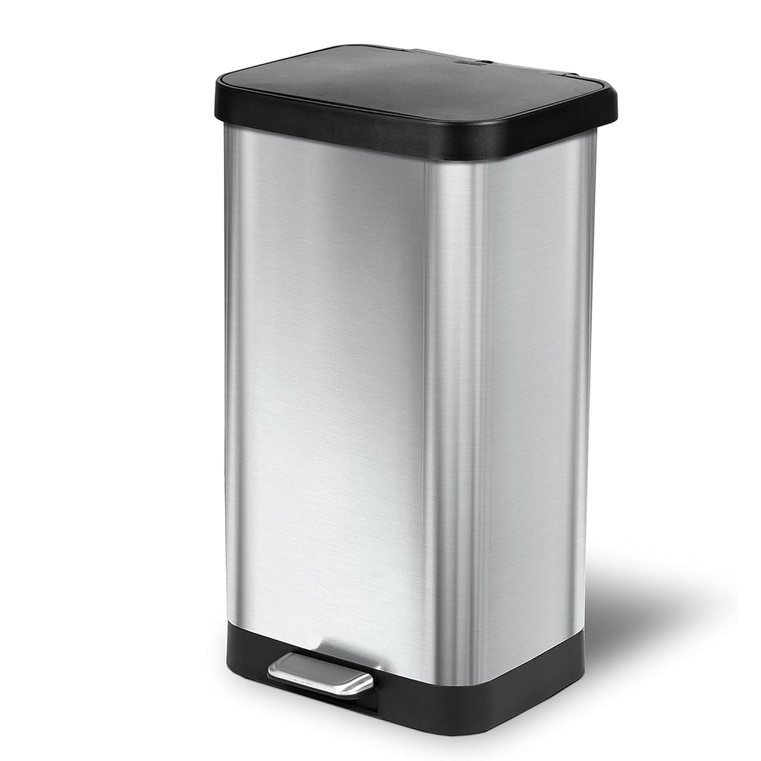 Glad Stainless Steel Step Trash Can with Clorox Odor Protection