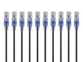 Cat6A Ethernet Patch Cable SlimRun 10-Pack - Space-Saving 10G
