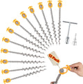Screw in Tent Stakes 12 PCS 14 in - Heavy Duty Aluminum Anchors