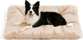 41.7 in x 28.3 in Beige Reversible Dog Bed Mat - Washable Plush Pad