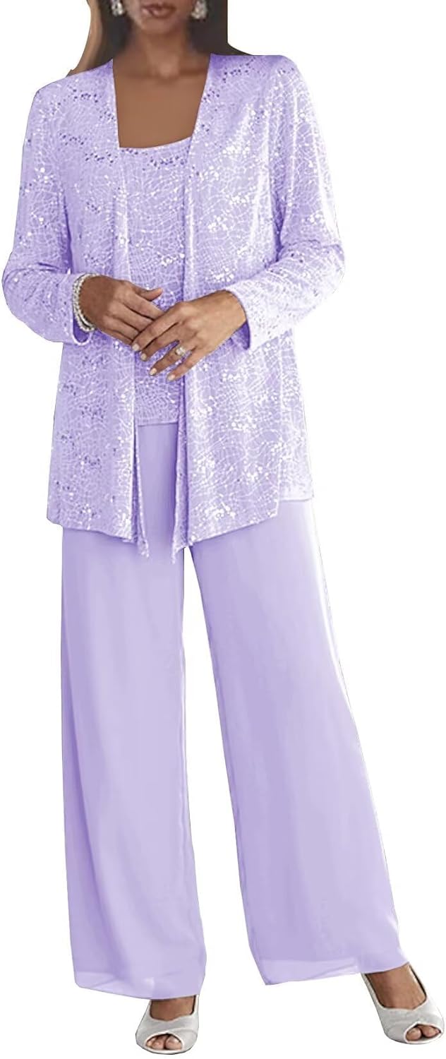 Chiffon Mother of the Bride Pant Suits for Elegant Weddings