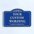 Custom Decorative Outdoor Metal Sign Design 1 Blue Steel 42x28 in