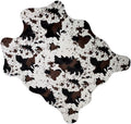 MustMat Cow Print Rug Faux Cowhide 5x4.4 ft - Soft, Easy Care
