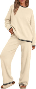 LILLUSORY Womens 2 Piece Knit Lounge Set - Oversized Soft Knit