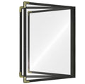Restaurant Menu Covers 8.5 in x 11 in 25 Pack - Durable Black Holders
