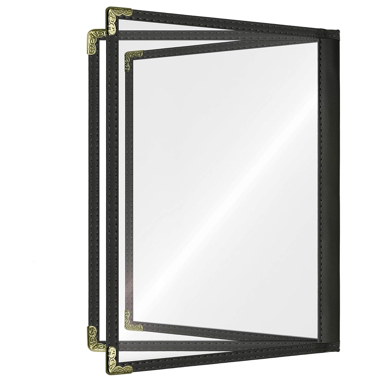 Restaurant Menu Covers 8.5 in x 11 in - 25 Pack Black Holders
