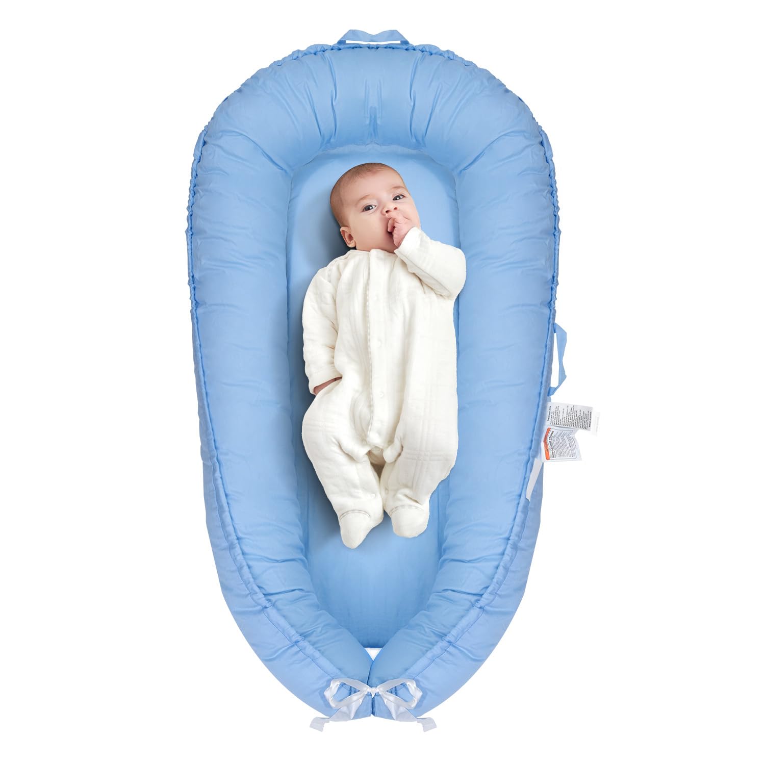 Adjustable Cotton Baby Lounger - Soft Co-Sleeper for Travel