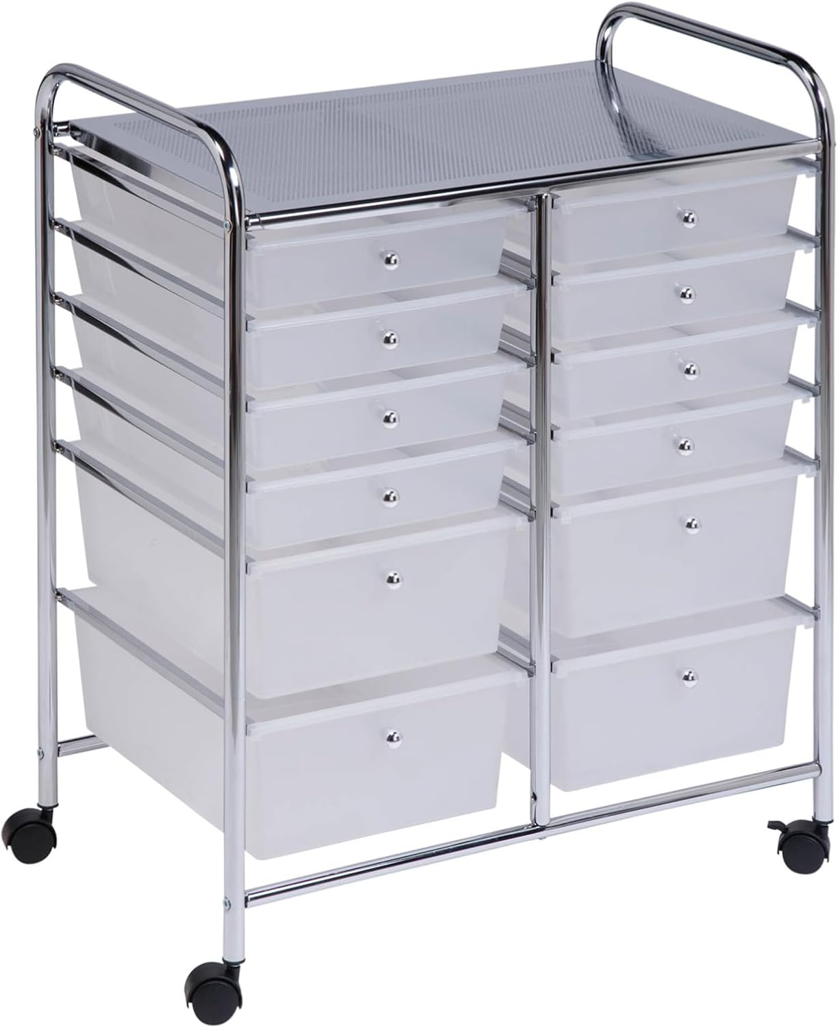 Honey-Can-Do Rolling Storage Cart with 12 Drawers for Home