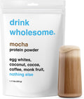 drink wholesome Mocha Egg White Protein Powder - Gut Friendly