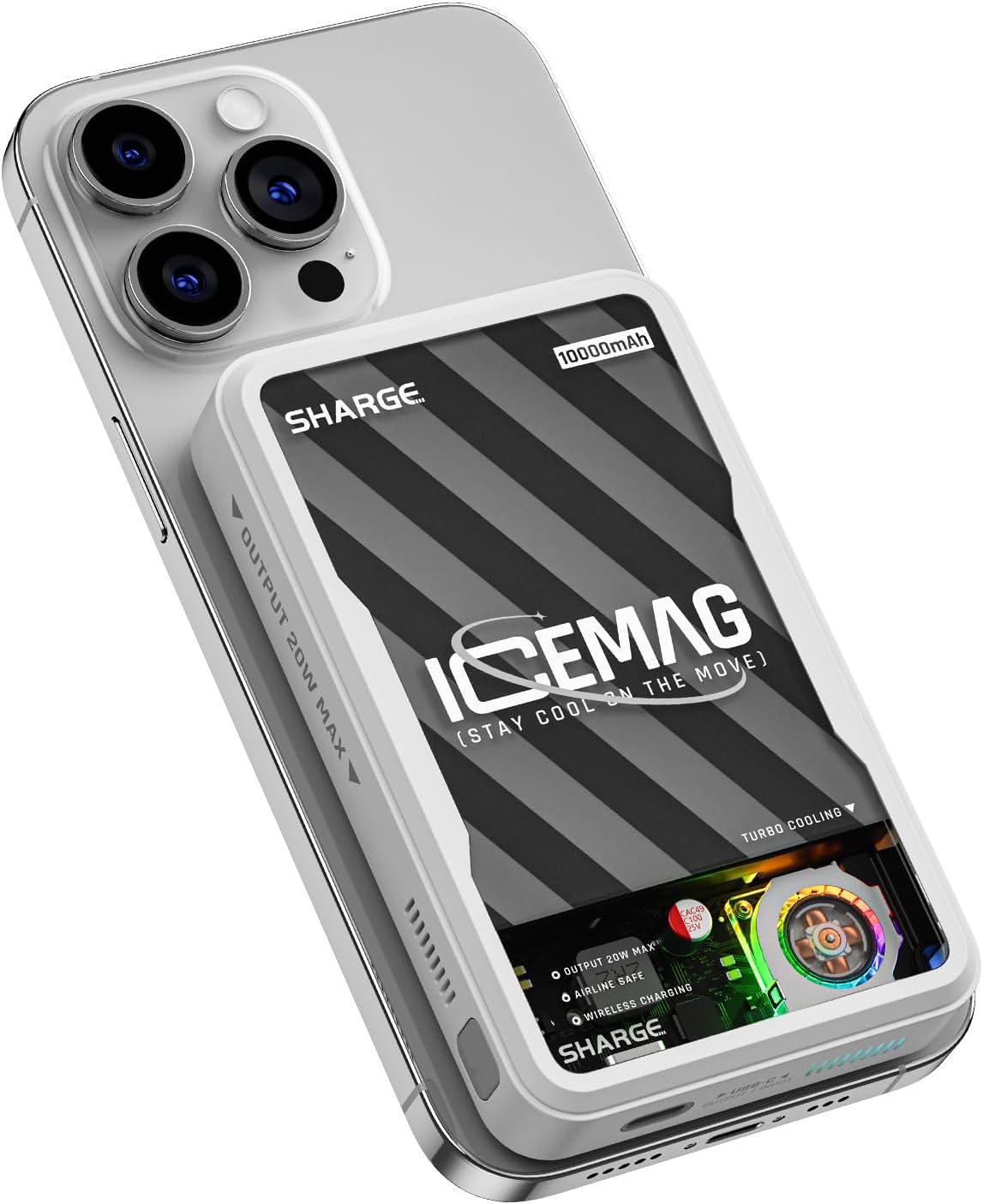 sharge ICEMAG Magnetic Power Bank with Active Cooling