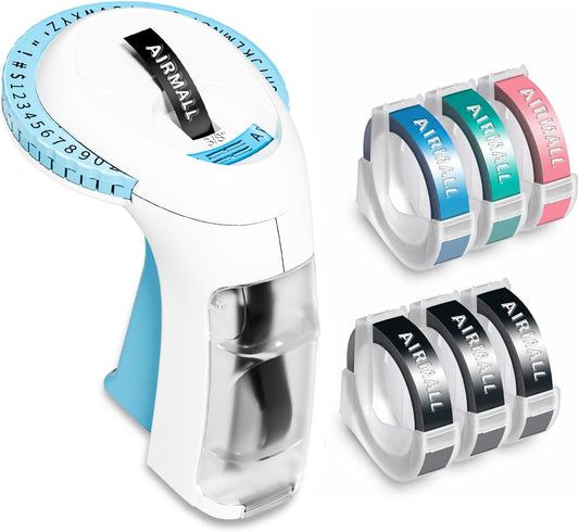 Vintage Embossing Label Maker with 6 Rolls - Airmall