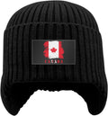 Winter Beanie with Brim and Ear Flaps for Men - Fleece Lined Comfort