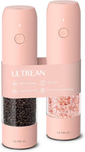 Electric Pepper Grinder Rechargeable Salt and Pepper Mill - Pink