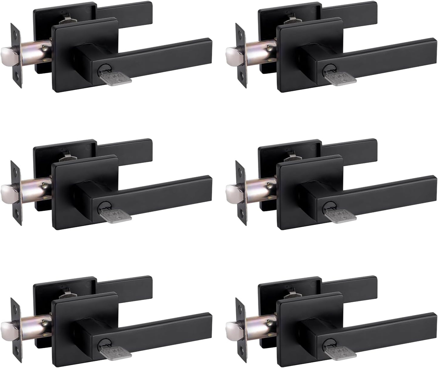 Entry Door Handle with Key Lock Set for Heavy Duty Use