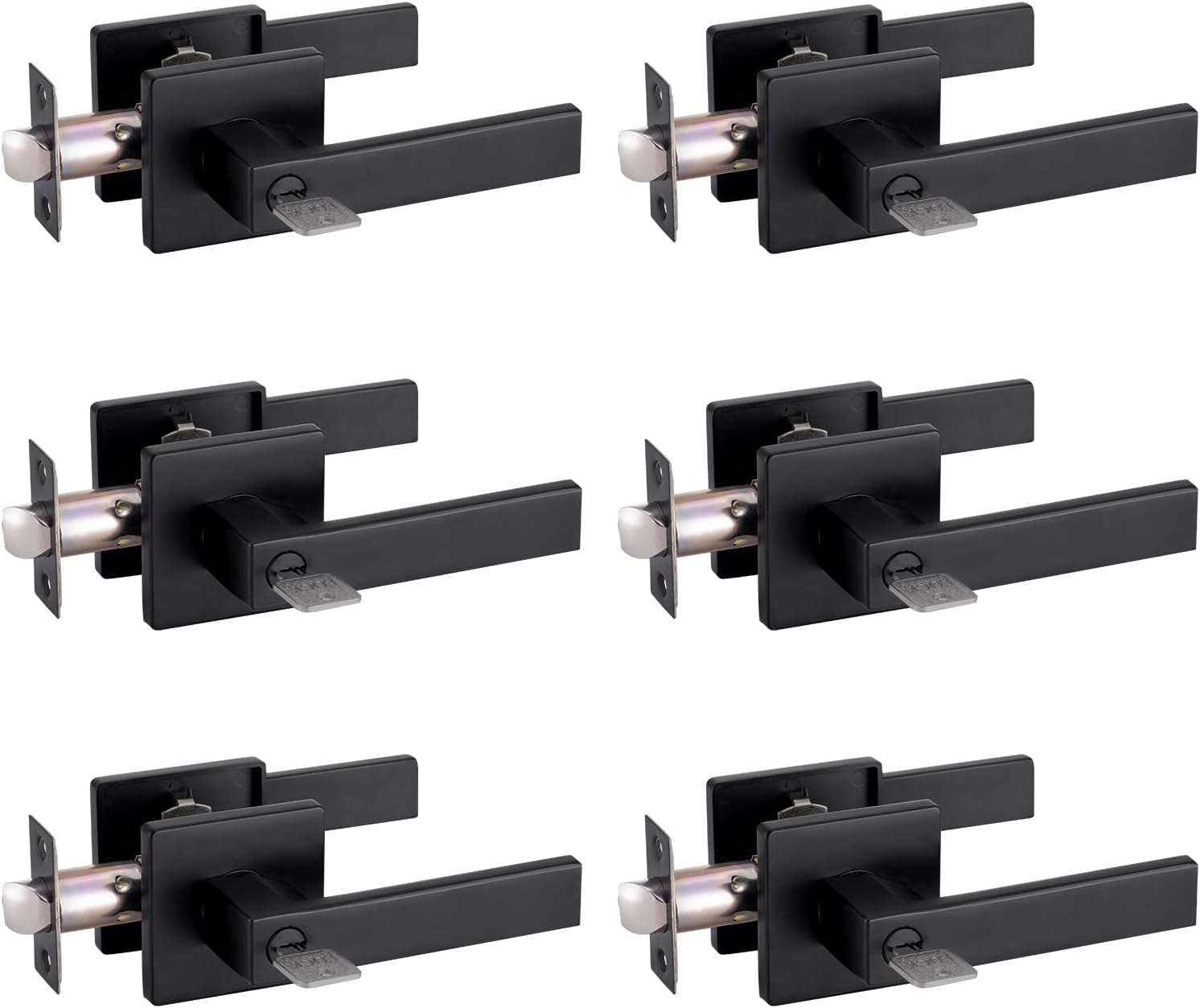 Entry Door Handle with Key Lock Set for Heavy Duty Use