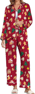 Women's Silk Satin Pajamas Two Piece Set - Smooth Cozy Loungewear