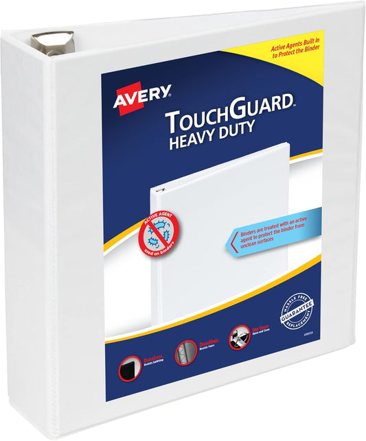 Avery TouchGuard Heavy Duty Clear View 3 Ring Binder for Protection