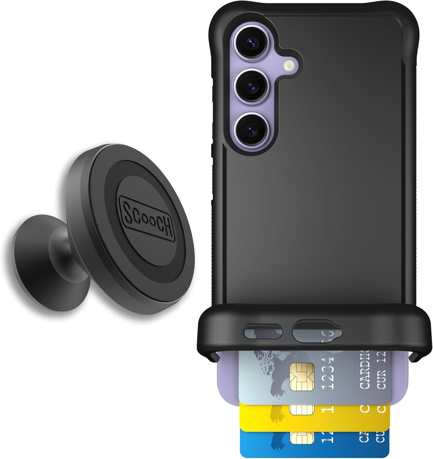 Scooch Galaxy S25 Case with Card Holder and RFID Protection